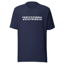 Load image into Gallery viewer, Navy Professional Overthinker t-shirt, Bella+Canvas 3001
