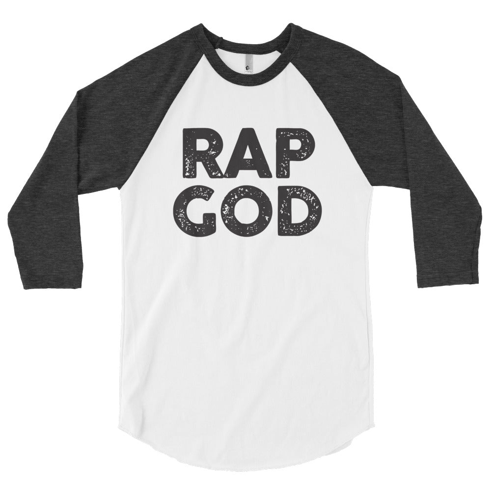 Rap God 3/4 sleeve raglan shirt